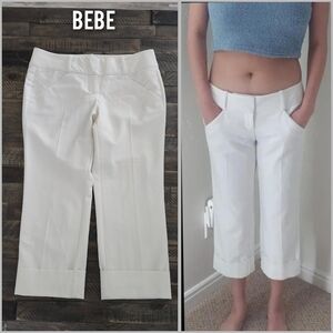 Bebe Off-White Cropped Size 6